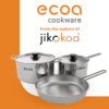 ecoa stainless steel cookware set - 28cm pan, 3.7l pot and 6l pot