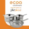ecoa stainless steel cookware set - 28cm pan, 3.7l pot and 6l pot