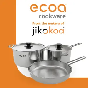 ecoa stainless steel cookware set - 28cm pan, 3.7l pot and 6l pot